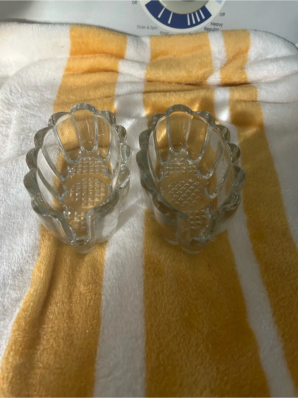Vintage Princess House crystal spoon and fork rest holder 2 set